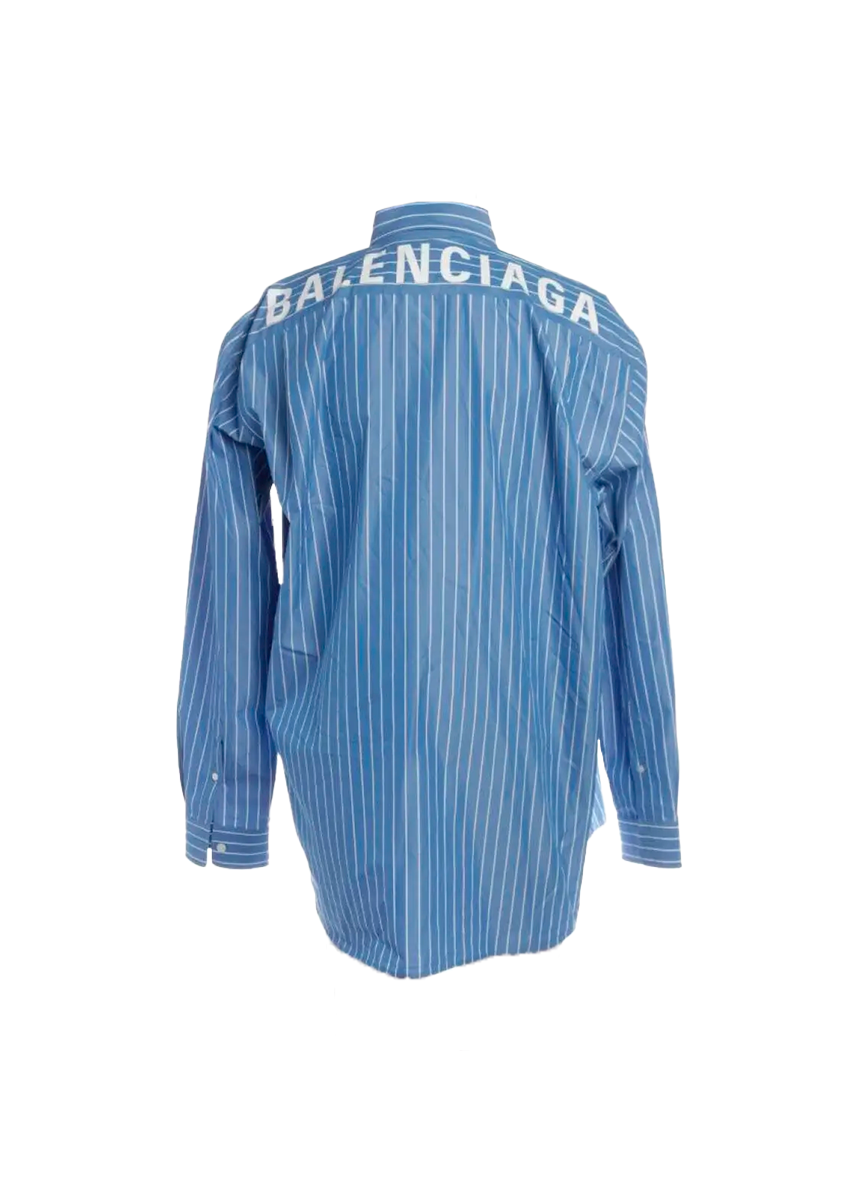 Balenciaga SHIRT COLLEGE STRIPE BLUE/WHITE