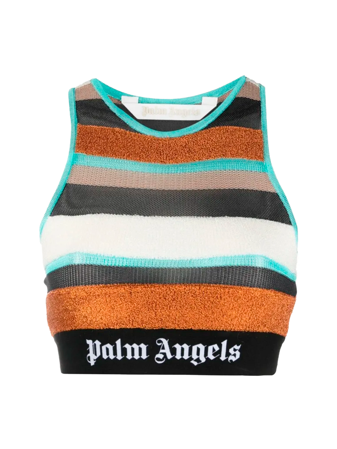 Palm Angels LUREX STRIPES KNIT LOGO TO MULTICOLOR BLACK PALM ANGELS
