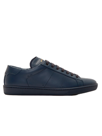 Saint Laurent ZAPATILLAS SAINT LAURENT COURT CLASSIC SL/10 DE CUERO AZUL MARINO.