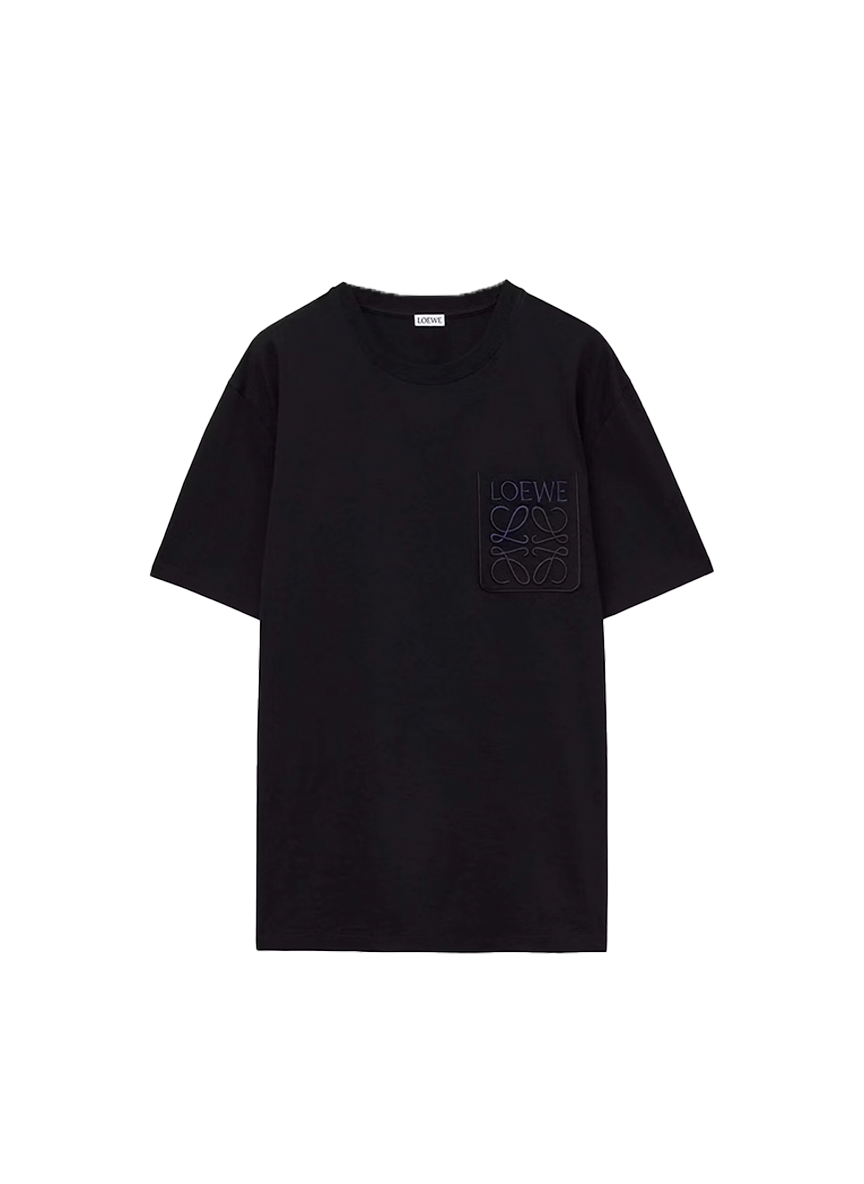 Loewe LOEWE ANAGRAM POCKET EMBROIDERY T-SHIRT BLACK