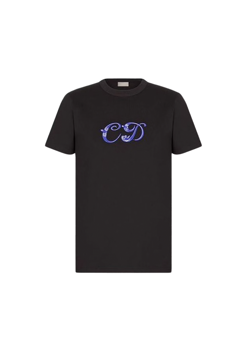 Dior DIOR X KENNY SCHARF CD LOGO CAMISETA NEGRO/VIOLETA HOMBRE