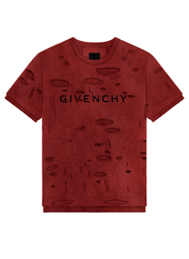 Givenchy GIVENCHY LOGO DISTRESSED WHITE BOXYFIT