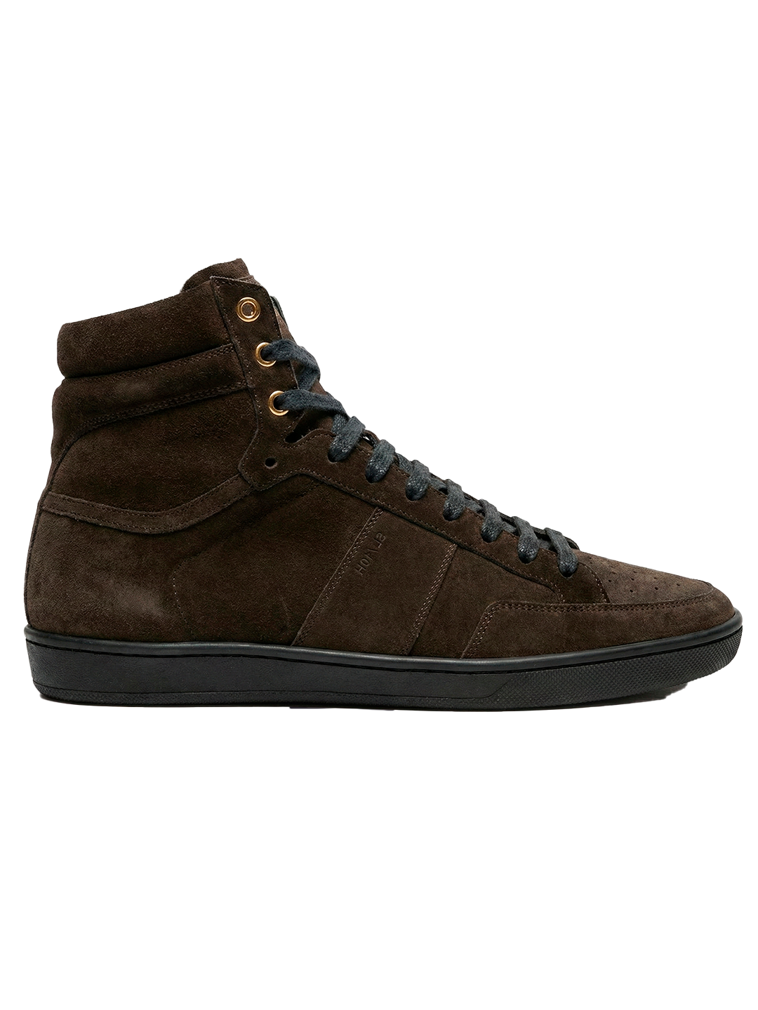 Saint Laurent SAINT LAURENT SL/10H SIGNATURE COURT CLASSIC HI-TOP SNEAKER IN BROWN SUEDE.