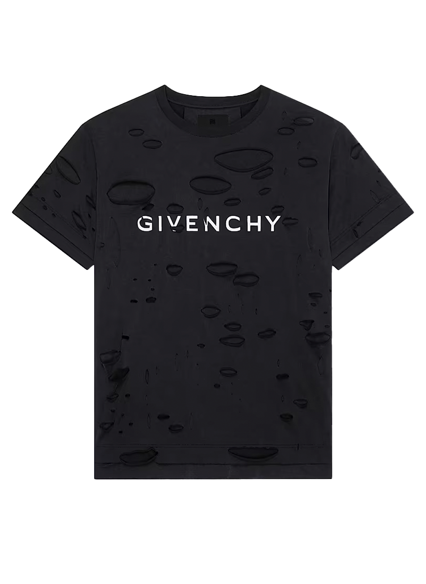 Givenchy GIVENCHY LOGO DISTRESSED BLACK OVERSIZED FIT