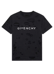 Givenchy GIVENCHY LOGO DISTRESSED BLACK OVERSIZED FIT