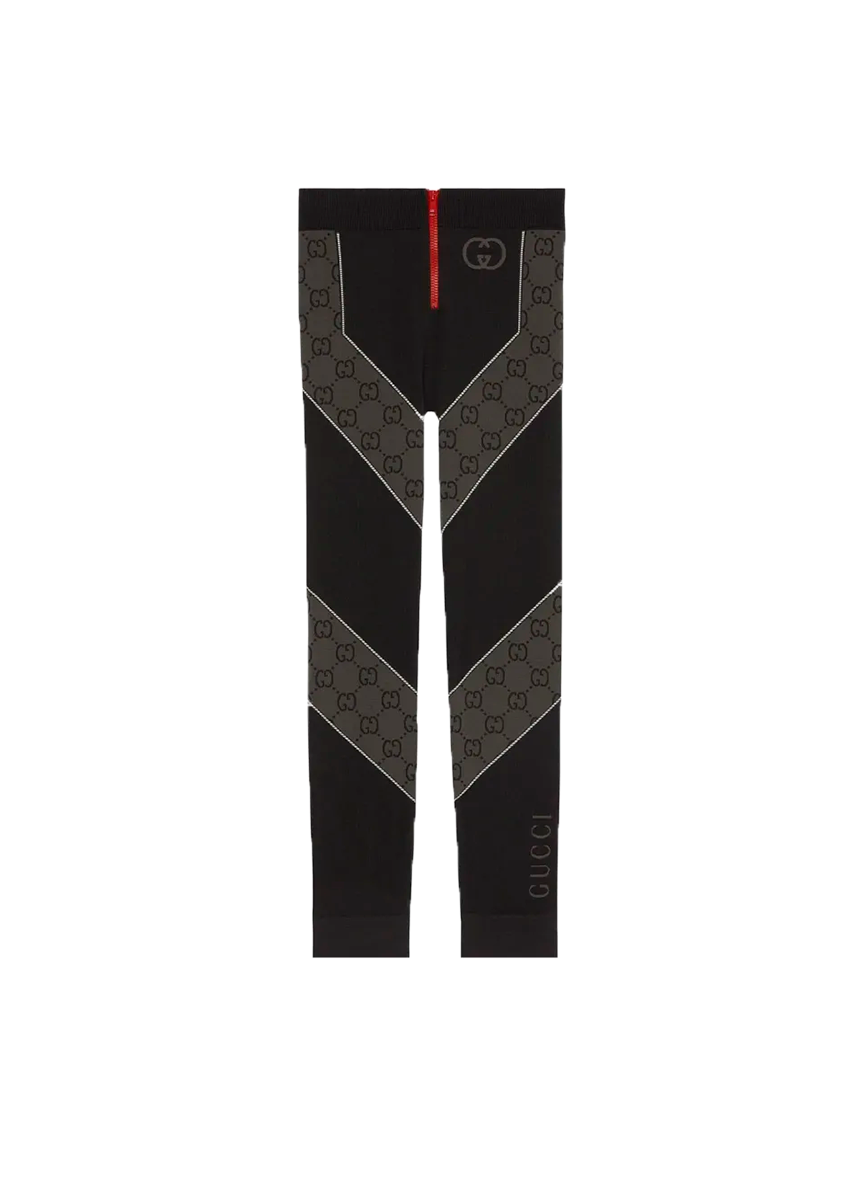 Gucci LEGGINGS POLYAMIDE JERSEY JACQ BLACK/GREY
