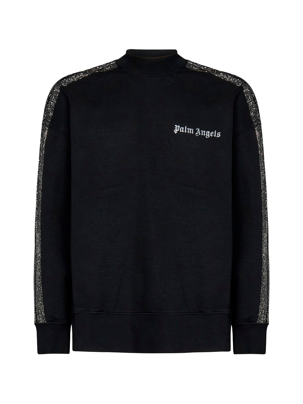 Palm Angels PXP STUDDED SIDE BAND CREW BLACK SILVER PALM ANGELS