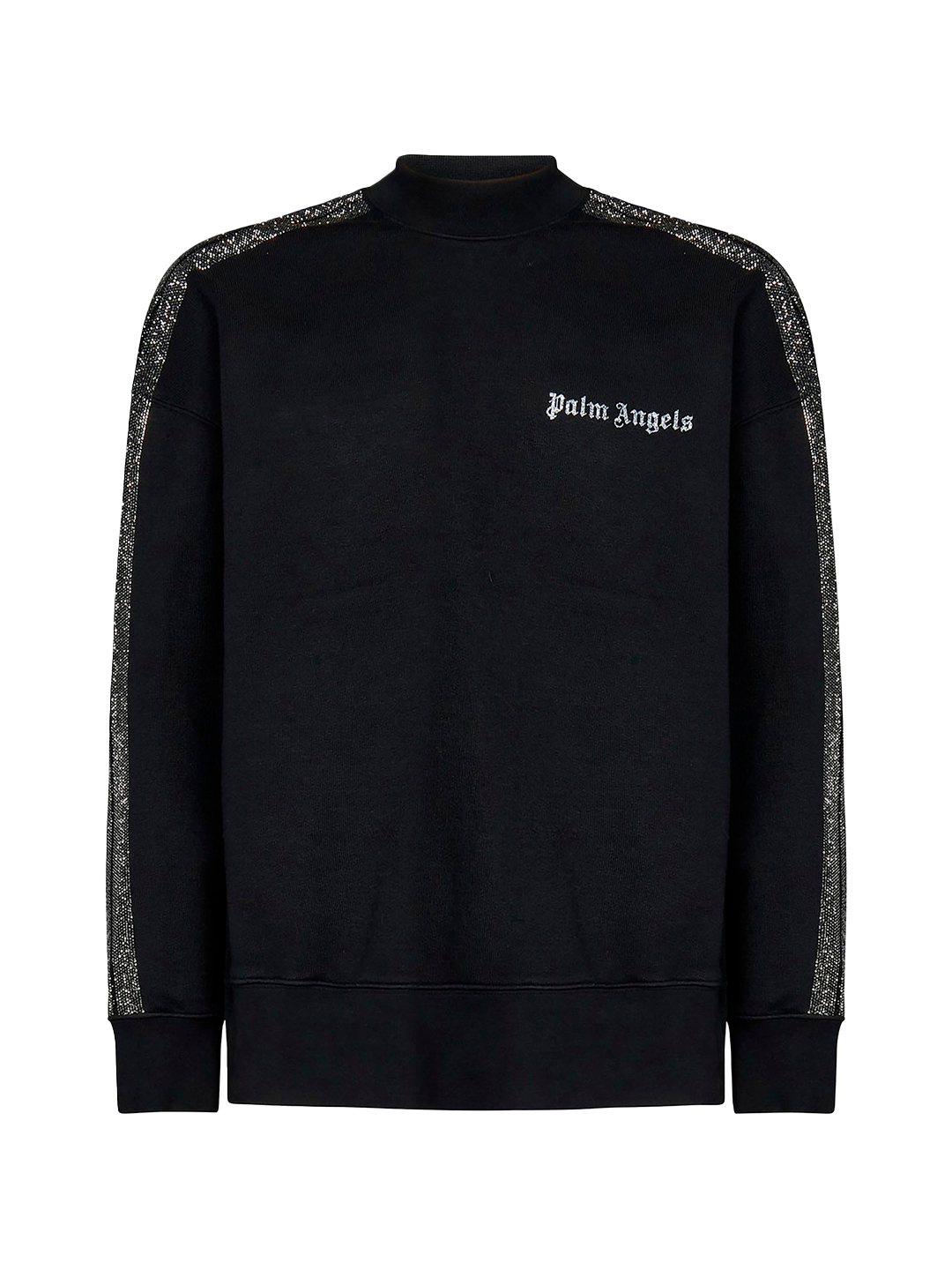 Palm Angels PXP STUDDED SIDE BAND CREW BLACK SILVER PALM ANGELS