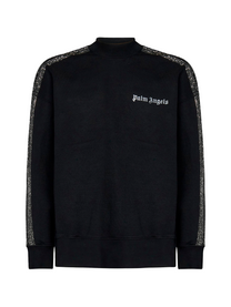 Palm Angels PXP STUDDED SIDE BAND CREW BLACK SILVER PALM ANGELS