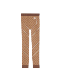 Gucci LEGGINGS POLYAAMIDE JERSEY JACQ BEIGE/EBONY