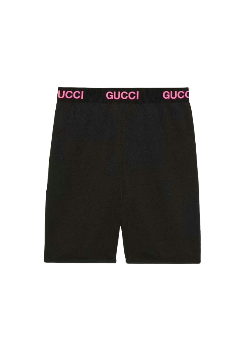Gucci LEGGINGS SHORT GG PINK AND BLACK