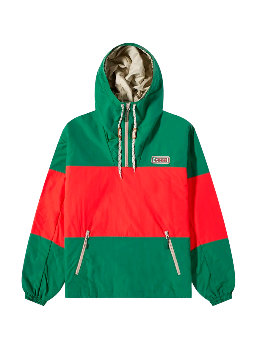 Gucci GUCCI SPW BLOUSON LIGHT MATTE NYLON W/LEATH YARD/MILK