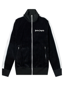 Palm Angels LUREX TRACK JACKET BLACK WHITE PALM ANGELS