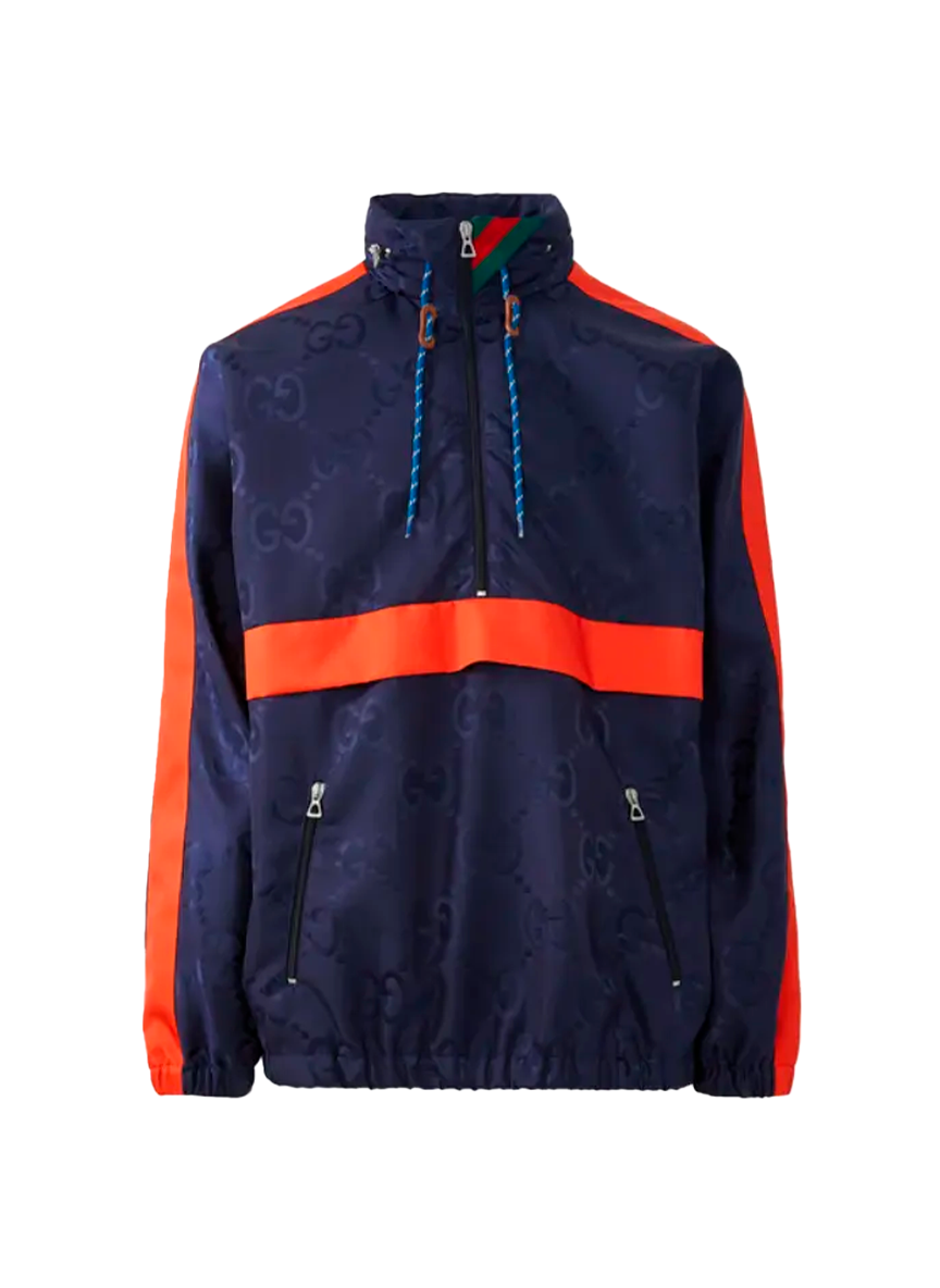 Gucci GUCCI BOMBER NYLON CANVAS GG JUMBO W/LEATH TIDE/MIX