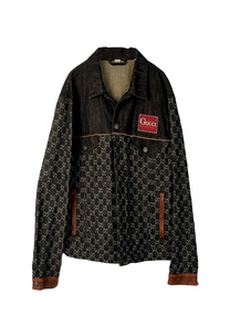 Gucci GUCCI JACKET ECO WASHED ORG GG JACQ DENIM BLACK/IVORY/MIX