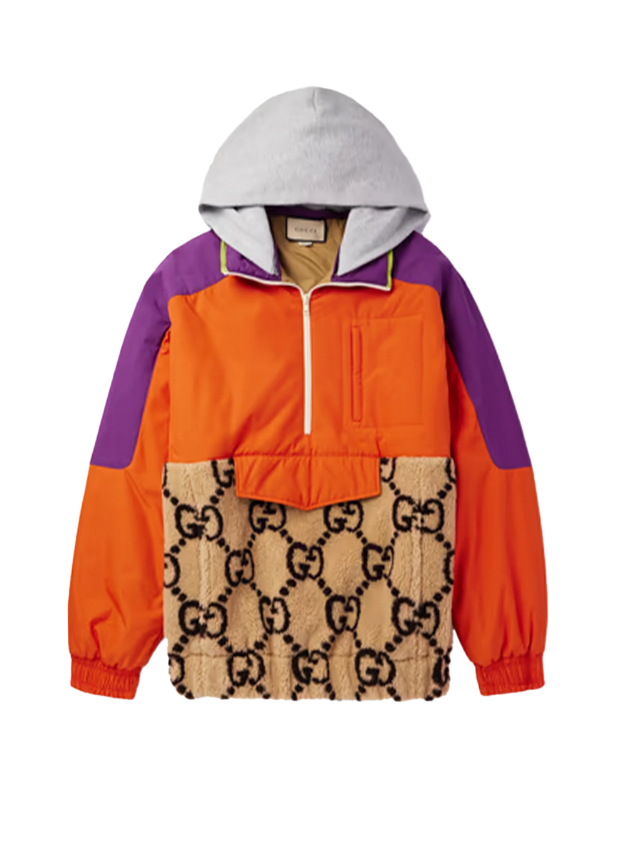 Gucci GUCCI HALF ZIP JACKET GG JACQUARD CAMEL/MULTICOLOR