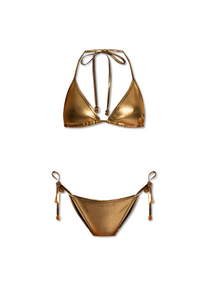 Balmain BALMAIN METALLIC TRIANGLE BIKINI SET