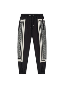 Balmain BUY BALMAIN MONOGRAM SCARF TRACK PANTS 'BLACK