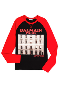Balmain BALMAIN GRAPHIC LONG-SLEEVE T-SHIRT