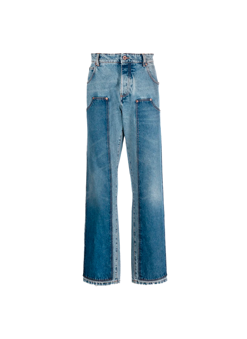 Balmain BALMAIN JEANS RECTOS CON PANELES | AZUL