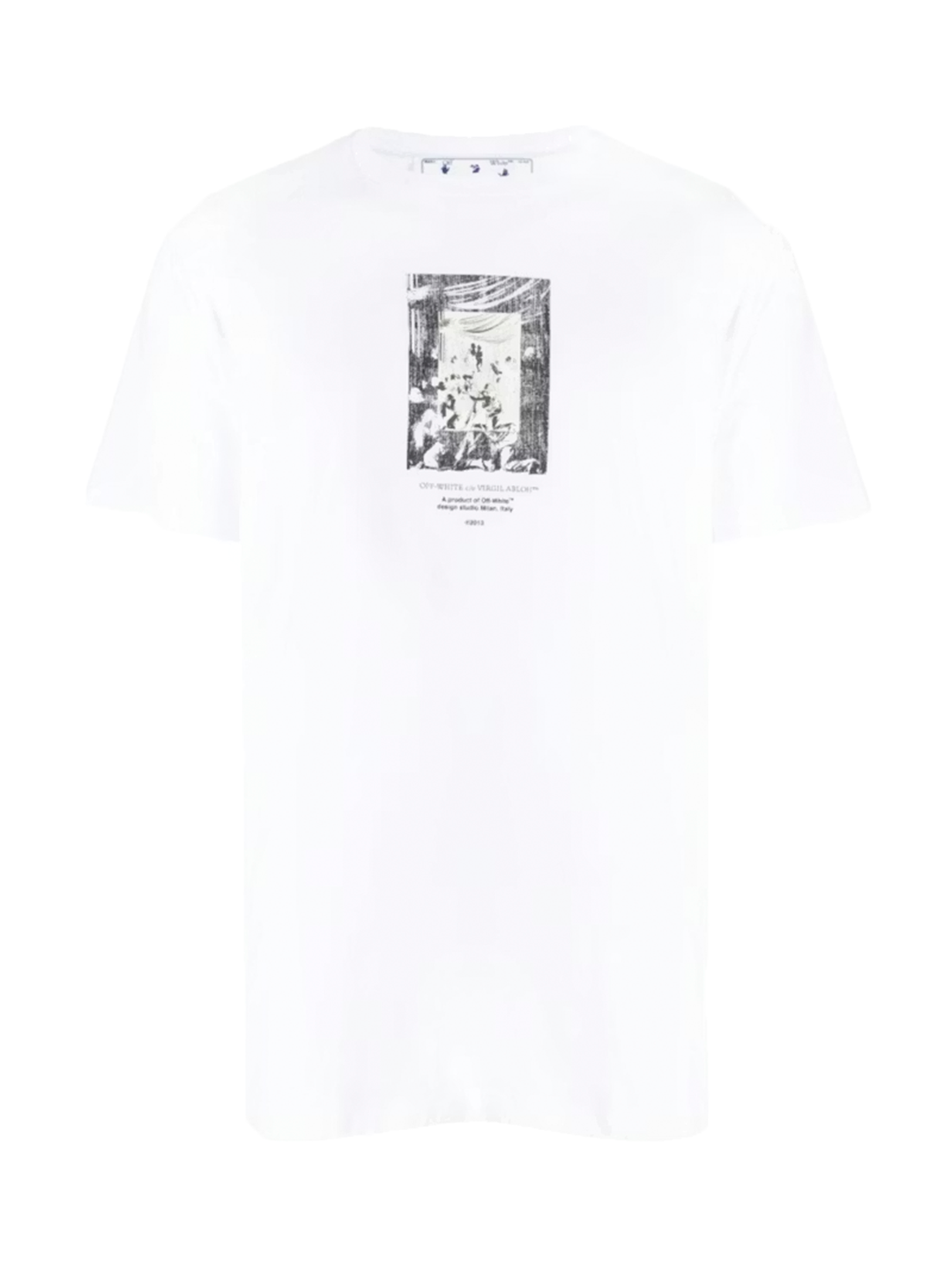 Off-White PAINT MIRROR SLIM TEE WHITE BLACK