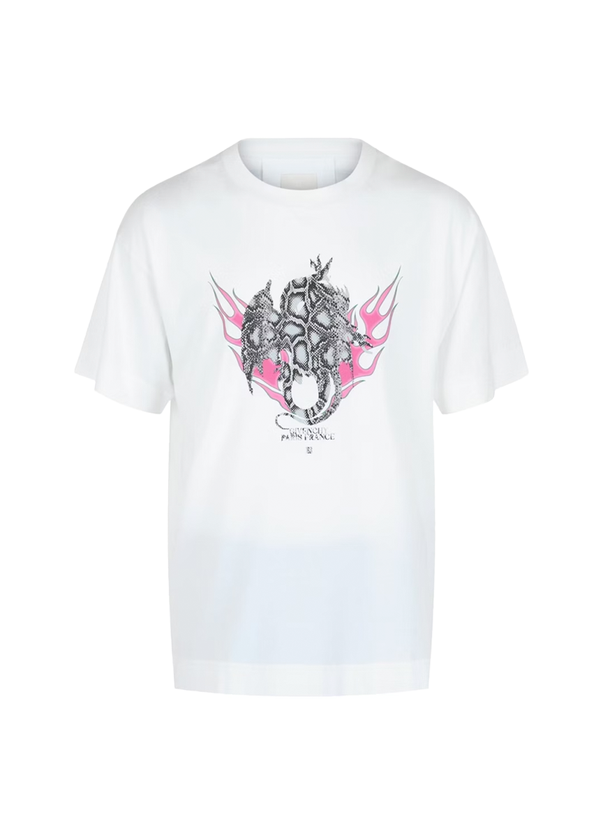 Givenchy GIVENCHY SNAKE DRAGON LOGO T SHIRT