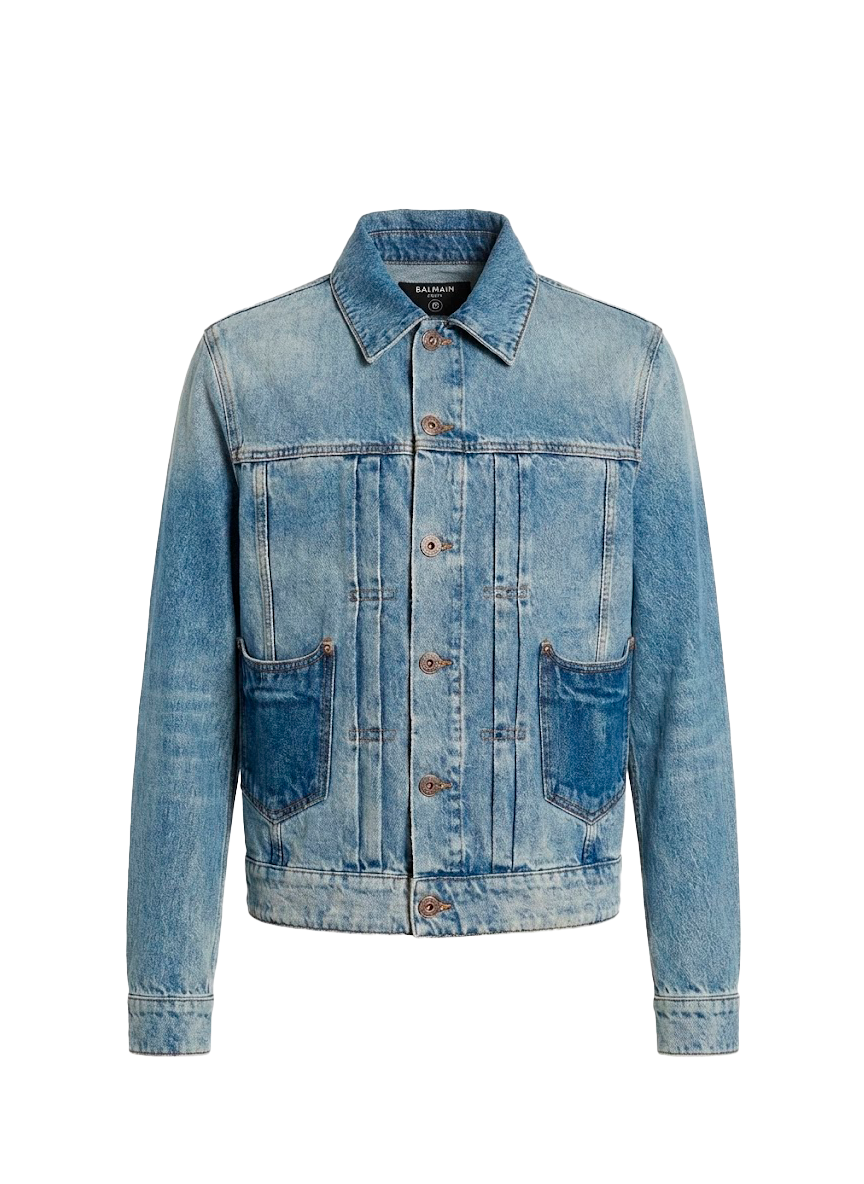 Balmain BALMAIN - CHAQUETA DE JEAN AZUL