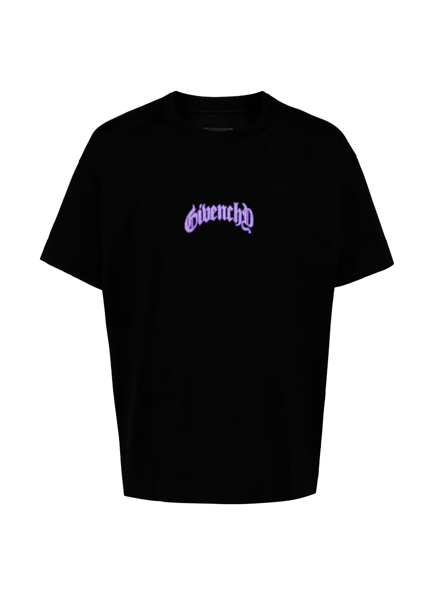 Givenchy POSTER LOGO TEE BLACK PURPLE
