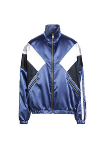 Balmain BALMAIN MEN'S SATIN MONOGRAM CUT TRACK JACKET
