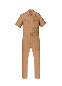 Amiri JUMPER ENTERIZO AMIRI BEIGE CON CINTURÓN