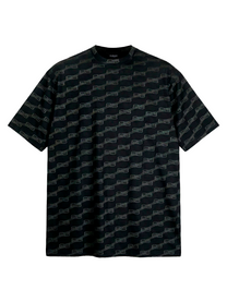 Balenciaga T SHIRT BB MONOGRAM COTTON POPLIN BLACK - GRAPHITE