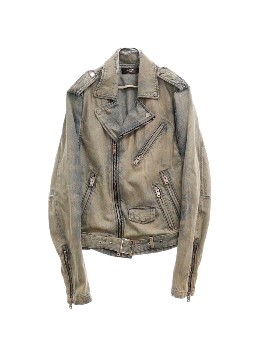 Amiri AMIRI DAMAGE DENIM RIDERS JACKET