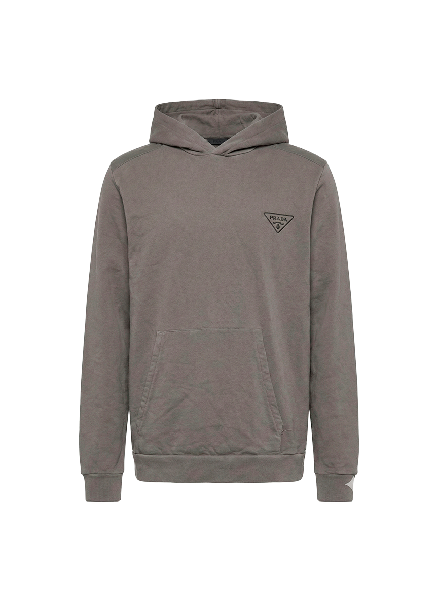 Prada PRADA KSUBI MOCK NECK LONG SLEEVE SWEATSHIRT - GREY SWEATSHIRTS