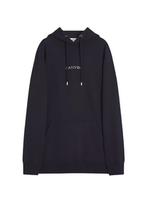 Lanvin LANVIN LOGO-EMBROIDERED COTTON HOODIE