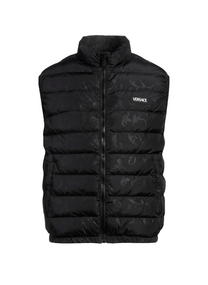 Versace CHALECO PLUMIFERO VERSACE LOGO NEGRO