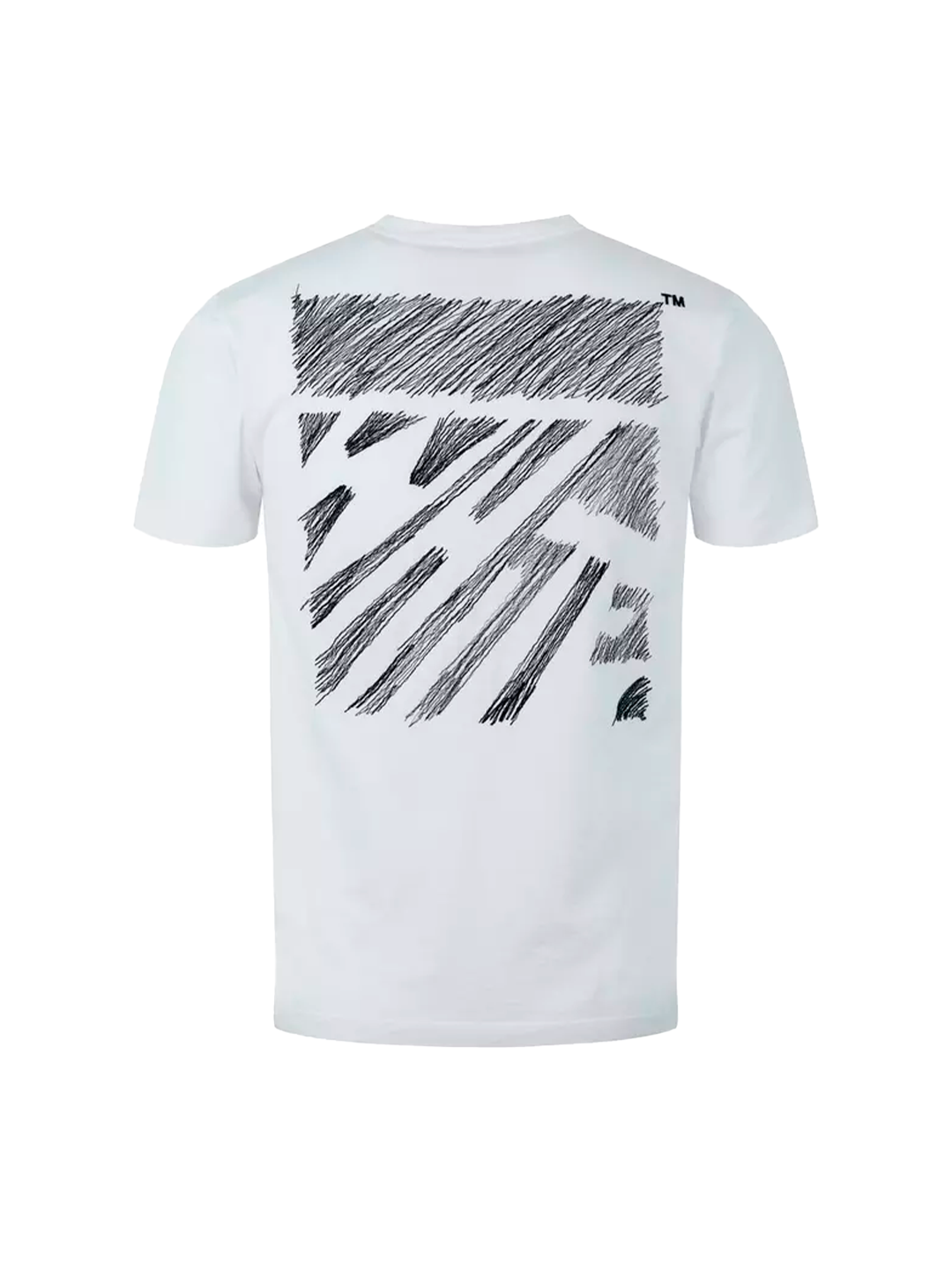 Off-White SCRIBBLE DIAG SLIM TEE WHITE BLACK