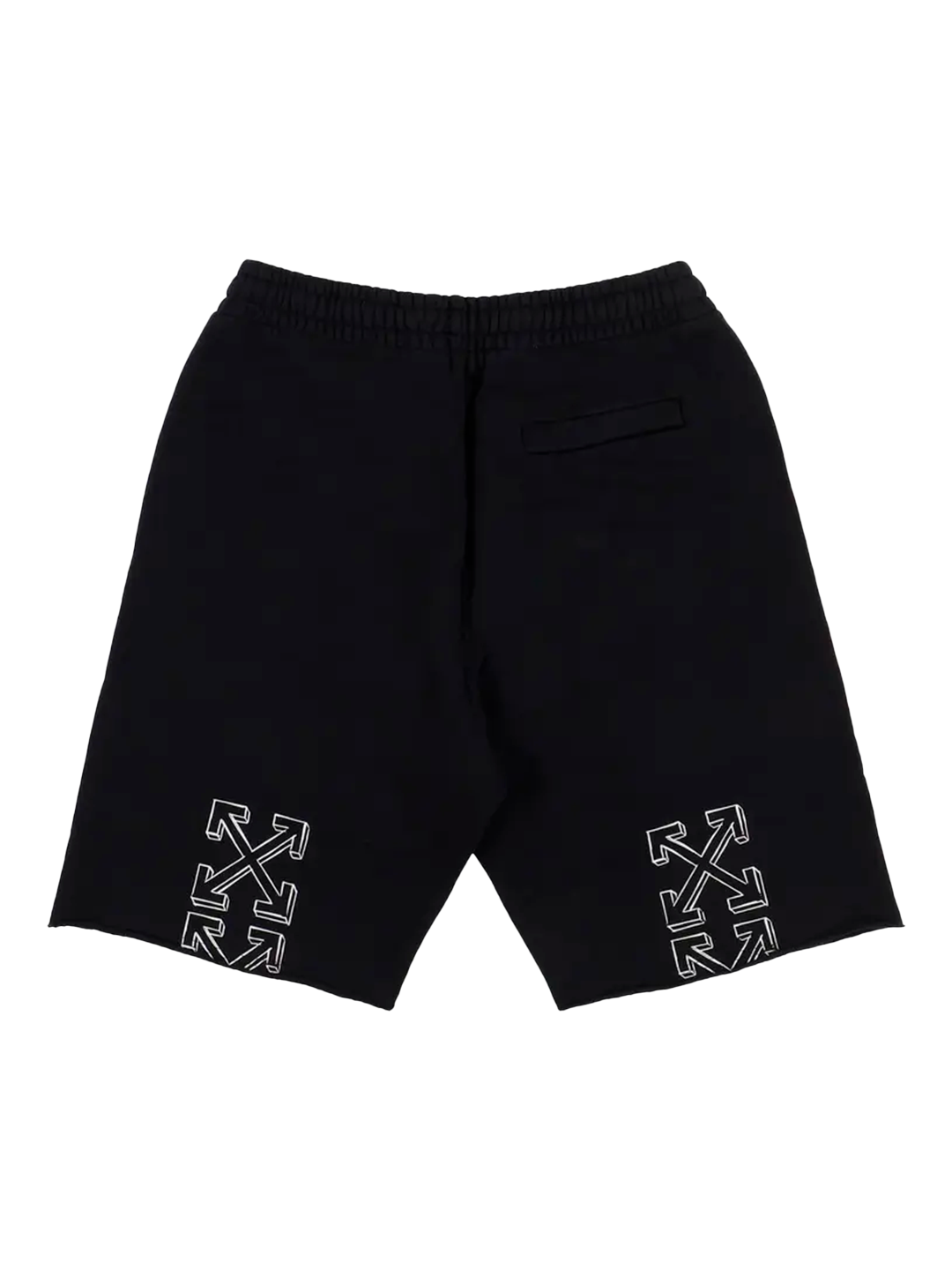 Off-White BUY OFF-WHITE RAW HEM 3D ARROWS LOGO SWEATSHORTS 'BLACK