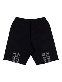 Off-White BUY OFF-WHITE RAW HEM 3D ARROWS LOGO SWEATSHORTS 'BLACK