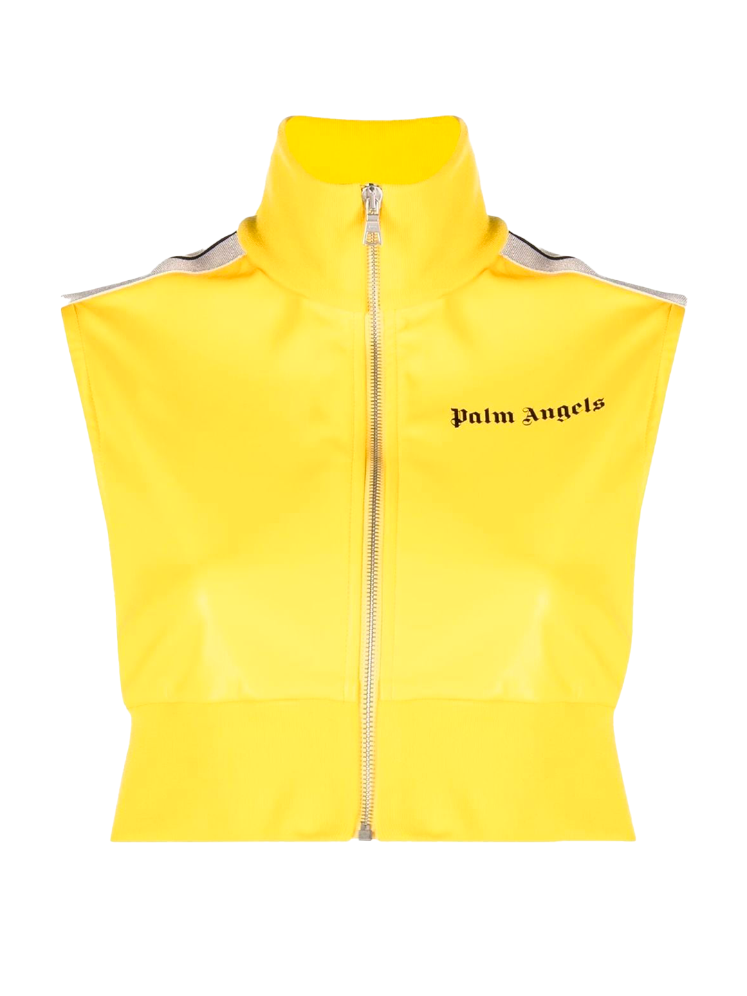 Palm Angels LEATHER EFFECT CROP TRACK VIBRANT YELLOW PALM ANGELS