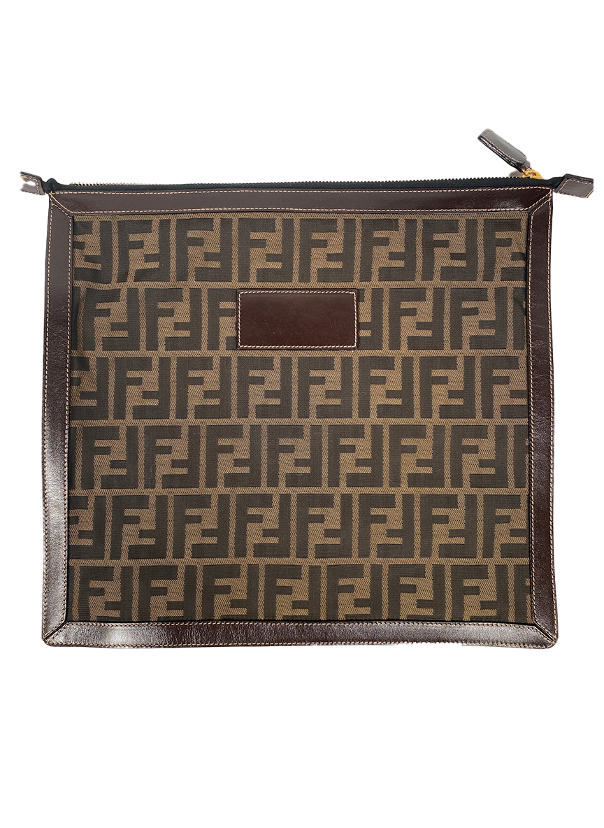 Fendi FENDI BROWN ZUCCA CANVAS LARGE
