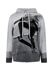 Palm Angels JQRD SKATER HOODIE SWEATER MELANGE GREY BL PALM ANGELS