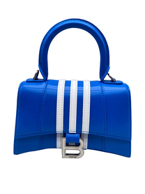 Balenciaga BALENCIAGA X ADIDAS HOURGLASS TOP HANDLE BAG BLUE / WHITE