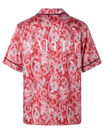 AMIRI RED PAISLEY PJ SHIRT IN VISCOSE SATIN FOR MEN