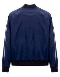 CHAQUETA DEPORTIVA JOHNNY DE AMIRI EN COLOR AZUL CON BORDADO DE LOGO ESTILO WESTERN