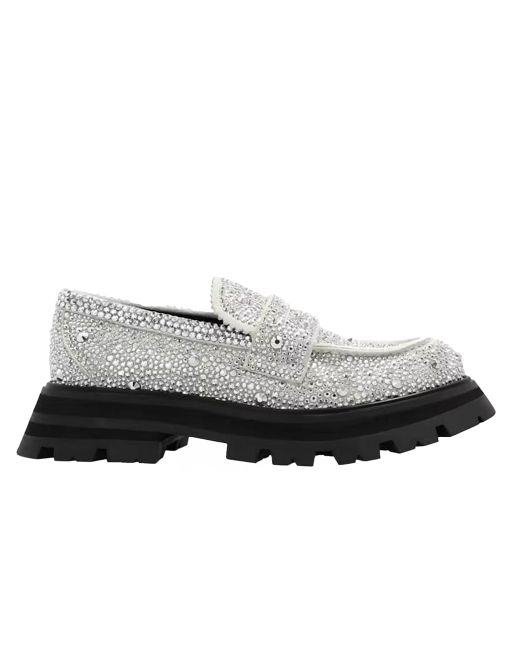 MOCASINES ALEXANDER MCQUEEN WANDER CON CRISTALES Y SUELA GRUESA