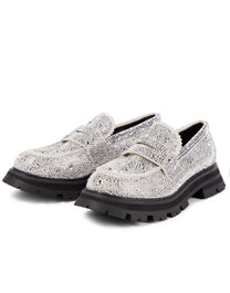 MOCASINES ALEXANDER MCQUEEN WANDER CON CRISTALES Y SUELA GRUESA