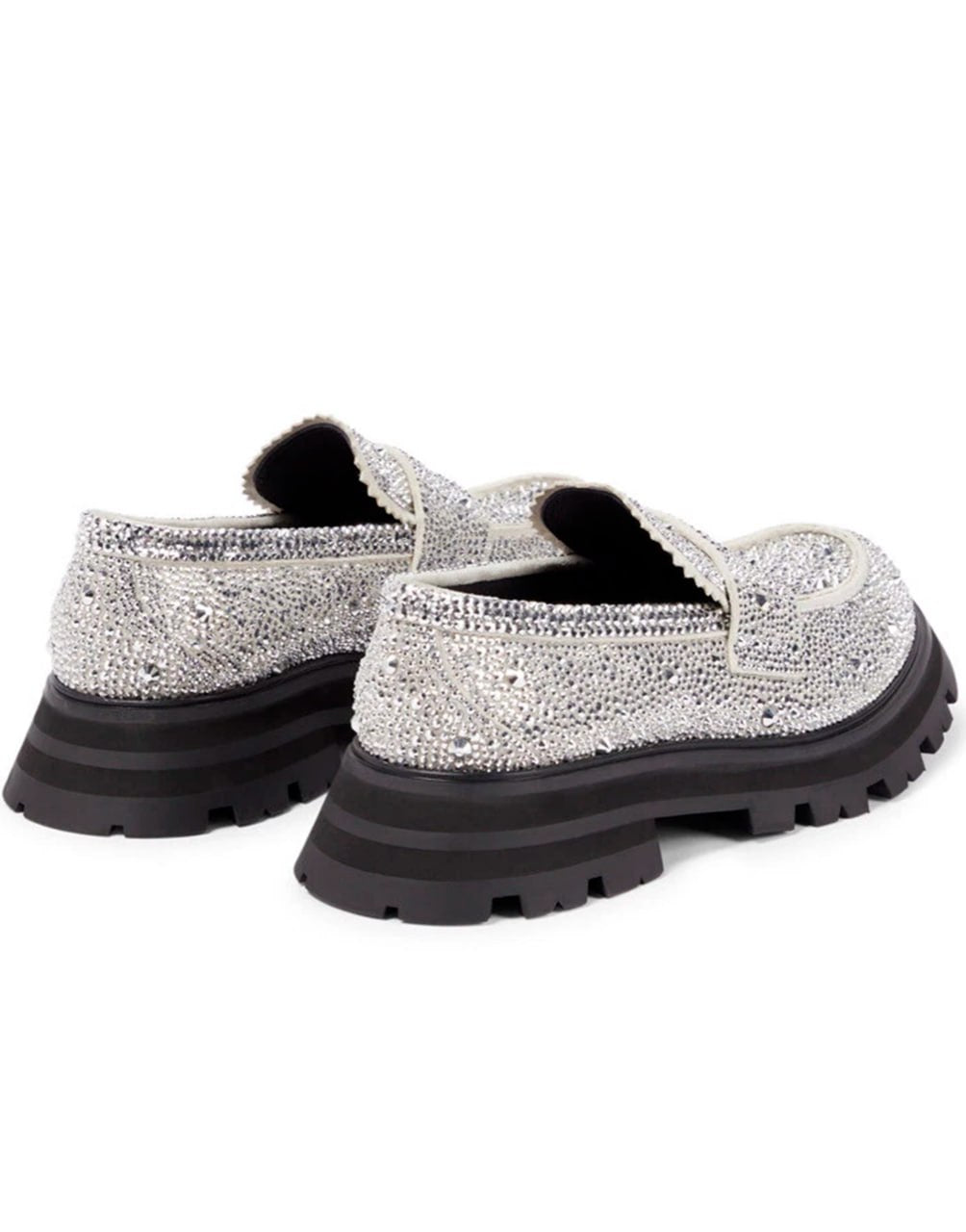 MOCASINES ALEXANDER MCQUEEN WANDER CON CRISTALES Y SUELA GRUESA