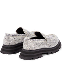 MOCASINES ALEXANDER MCQUEEN WANDER CON CRISTALES Y SUELA GRUESA