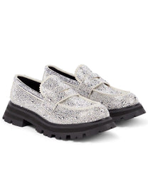 MOCASINES ALEXANDER MCQUEEN WANDER CON CRISTALES Y SUELA GRUESA