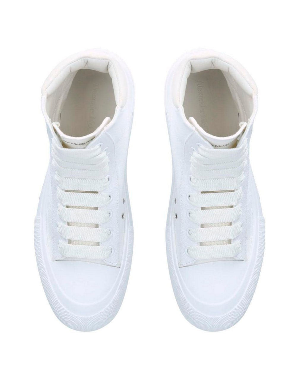WHITE ALEXANDER MCQUEEN DECK PLIMSOLL HIGH-TOP SNEAKER